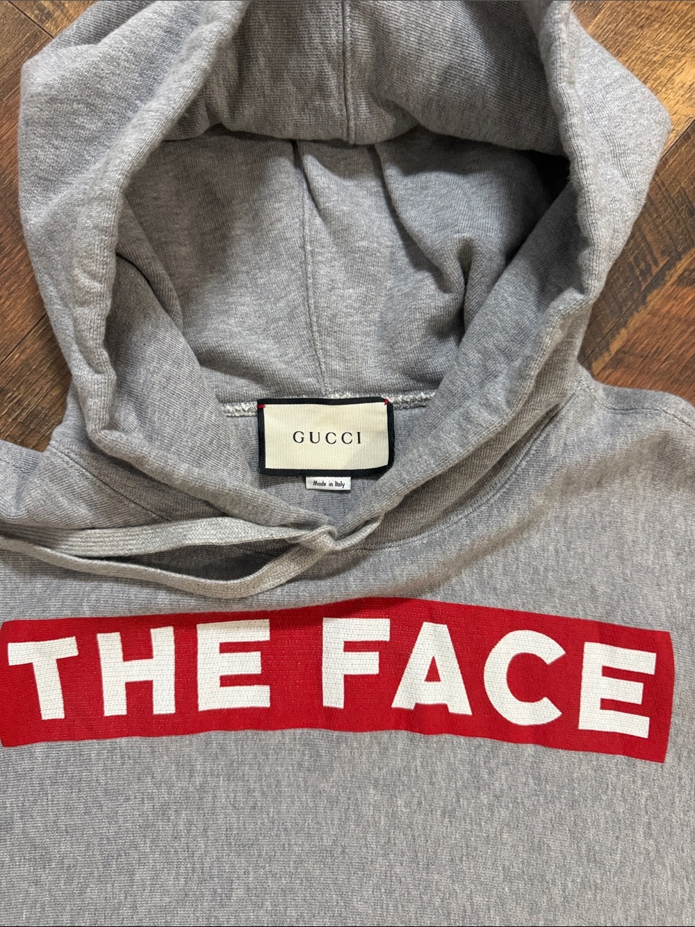 Gucci x Coco Capitán “The Face” Hoodie Gray Size XS Oversized Made in Italy - Picture 2 of 13